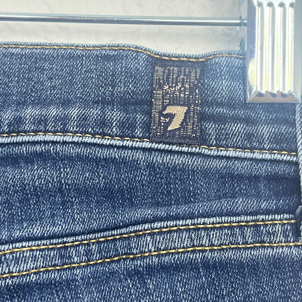 7 For All Mankind Roxanne Skinny Jeans Womens 28 Blue‎ Denim Cotton Stretch - Picture 9 of 16